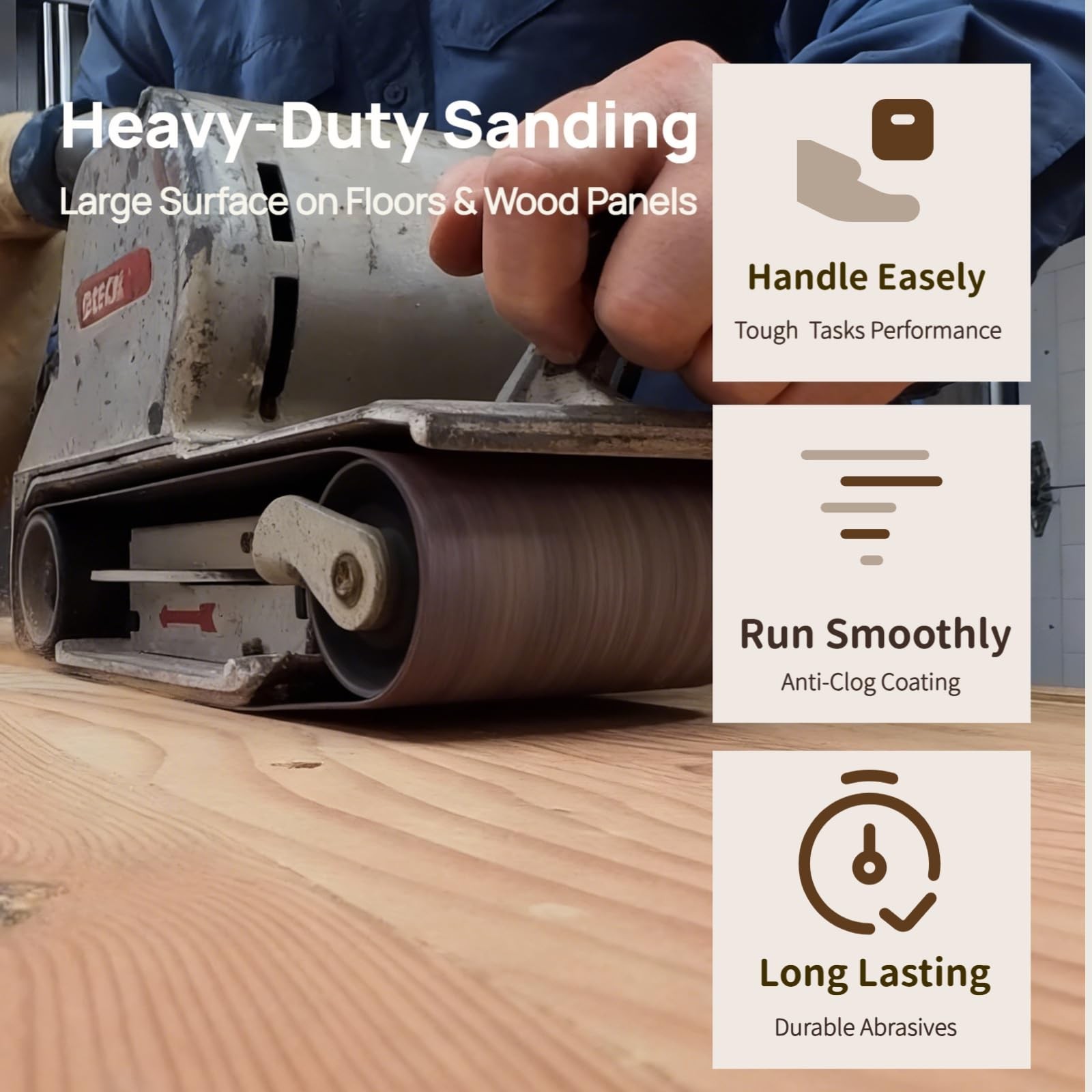 4×24 Inch Sanding Belts: 15 Pack 80–400 Grit — Heavy-Duty Anti-Clog