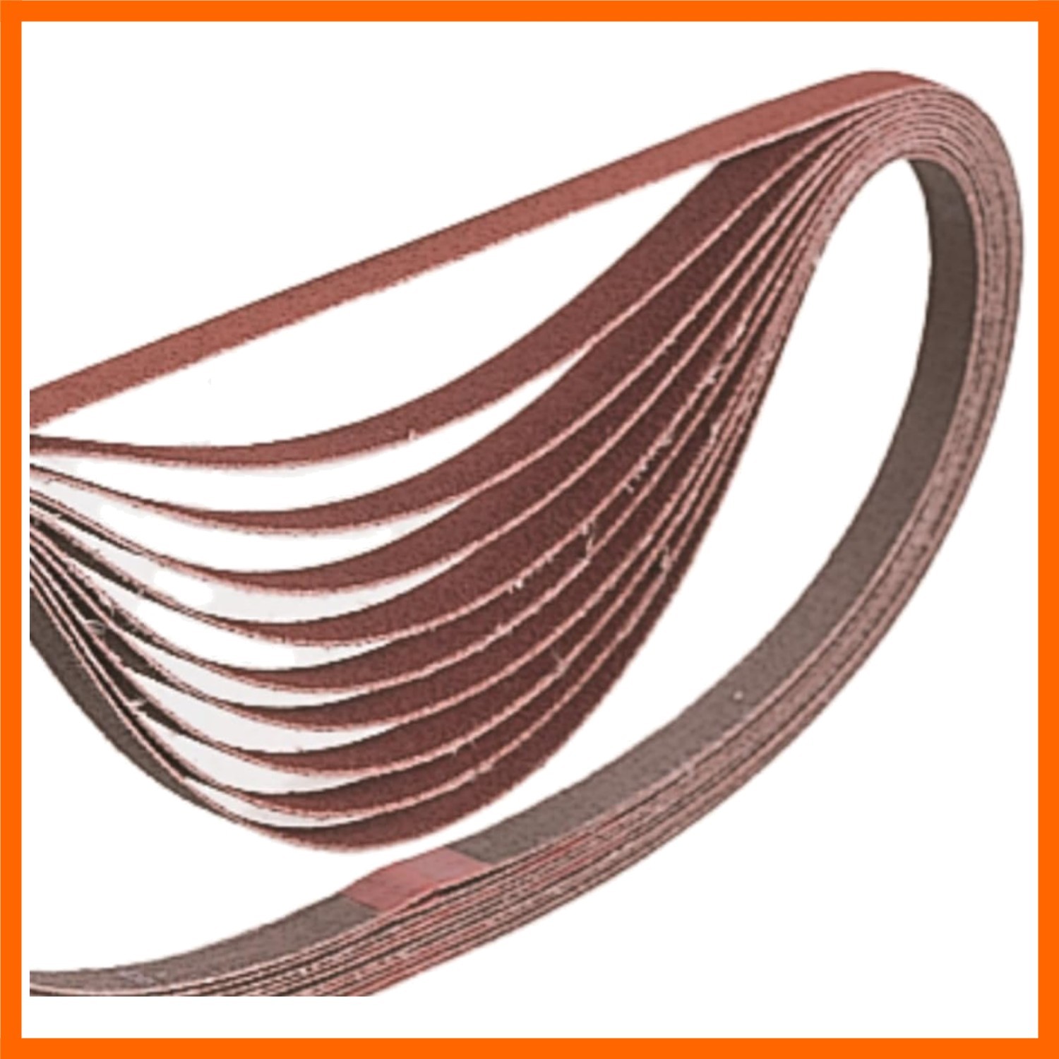 3/8-Inch x 21-Inch Abrasive Sanding Belt 40 Grit – 10 Pack