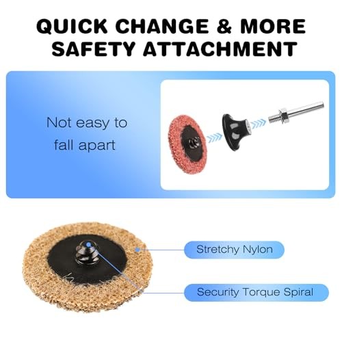 2 Inch Quick Change Sanding Discs Set:90PCS Surface Conditioning 92PCS
