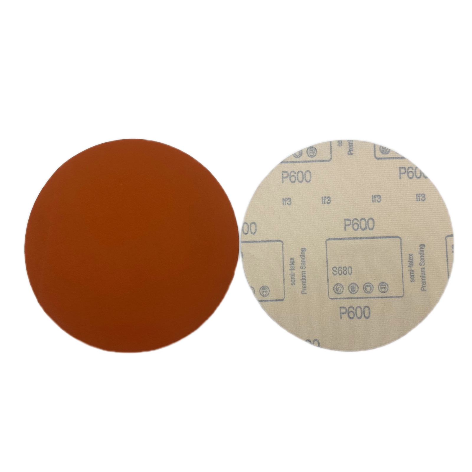 9″ Ceramic Orange Sanding Discs Hook & Loop Backing Sandpaper for DA Sander