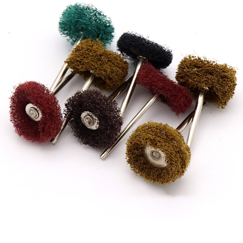 2.35mm Shank Fiber Scouring Pad Grinding Head Rotary Tool For Polishing Sanding