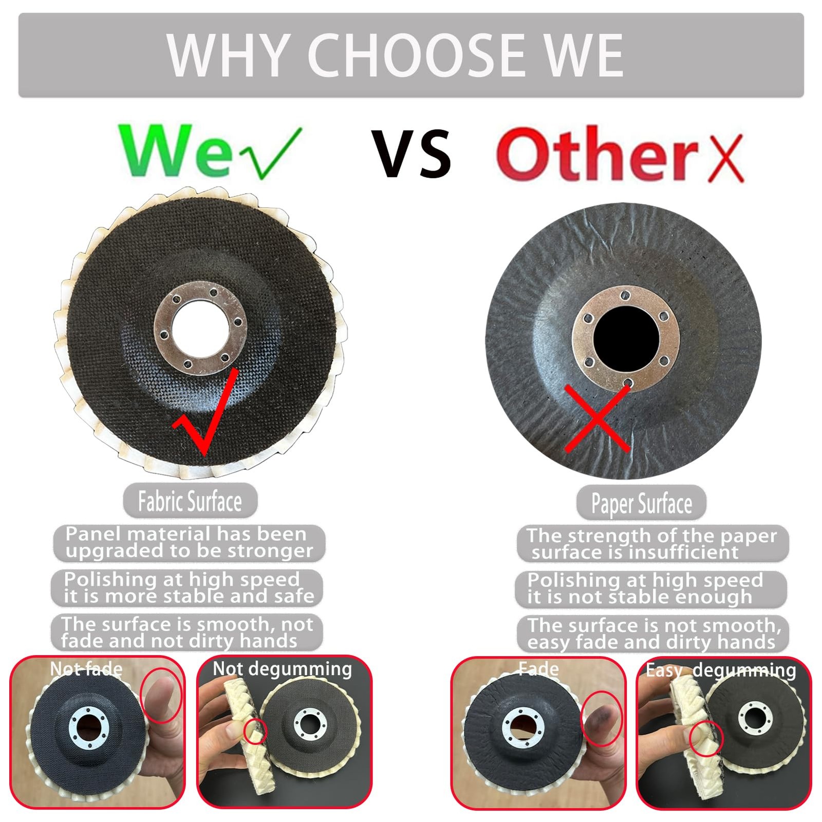 5 Pcs Wool Felt Flap Polishing Disc and Compound Set Includes 2 Pcs Wool Poli…