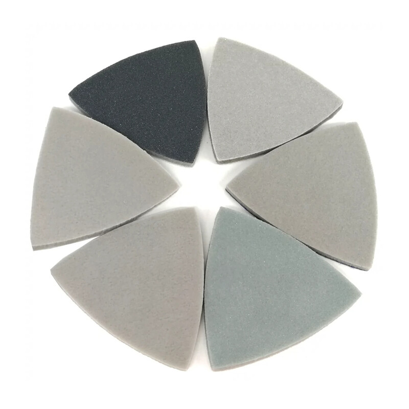 80*80*80mm Triangle Sponge Sandpaper Wet And Dry Foam Sanding Disc 300-3000 Grit