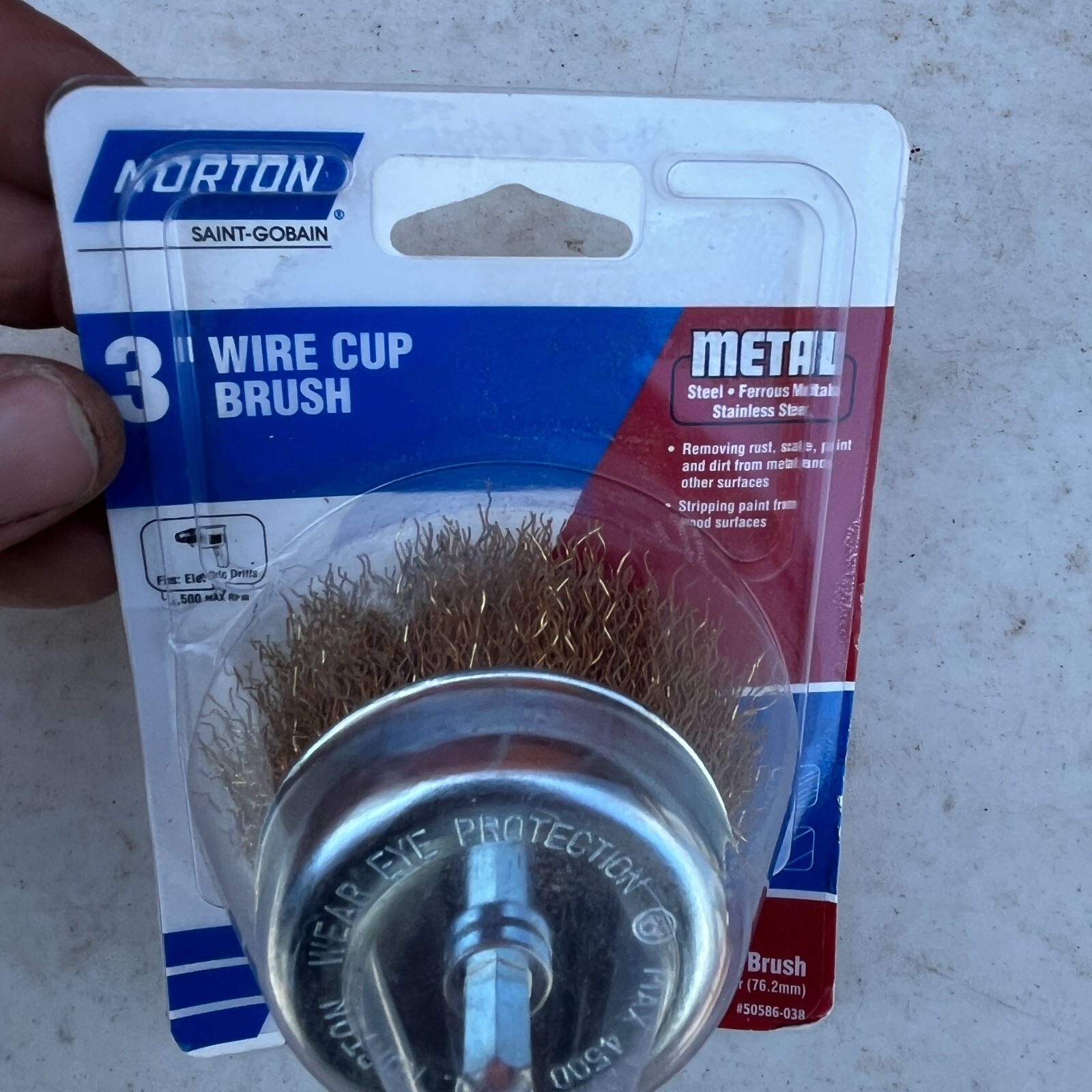 Norton Clipper 3 in. Crimped Wire Cup Brush Brass 4500 rpm 1 pc
