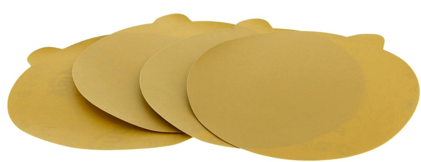 50PCS 6″ Gold PSA Sanding Discs 500 Grit Self Adhesive Stickyback for DA Sander