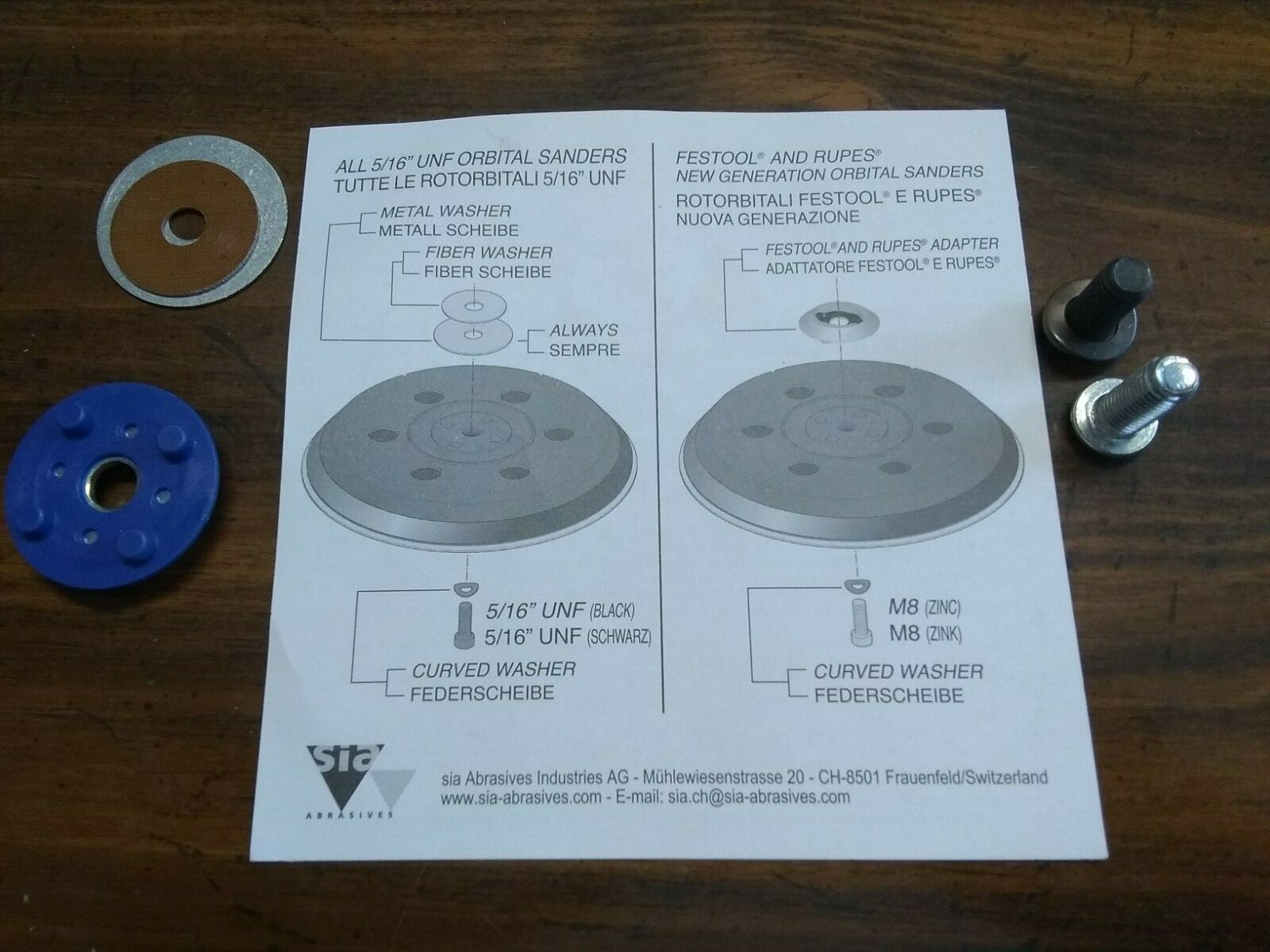 CLEARANCE Pack of 3 Back Pads for Siafast Discs, 103 Hole, Hard (5/16″ Bolt)