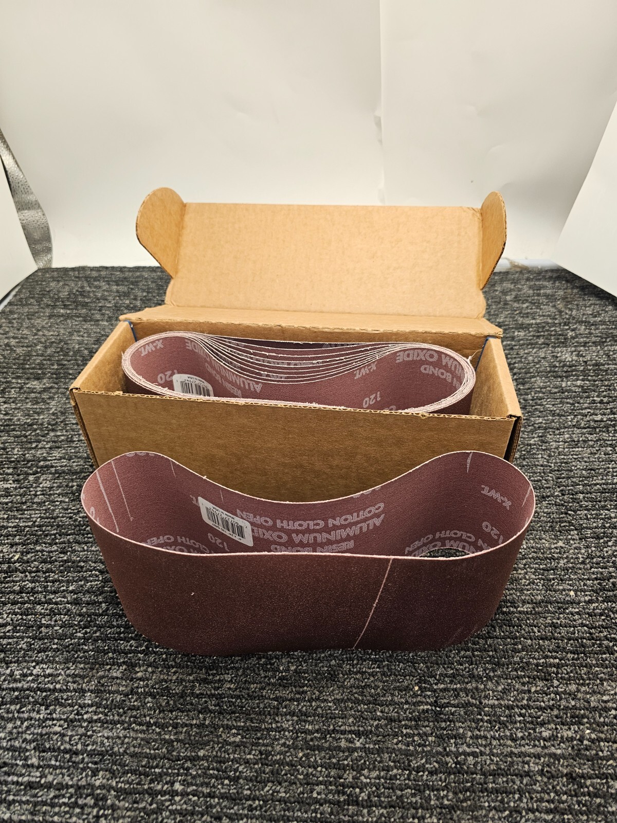 (QTY 10) Norton 78072727942 4×24” Gemini R255 AO Cloth Portable Belts 120 Grit