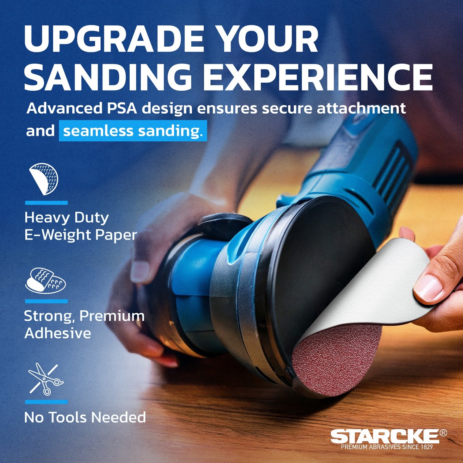 Starcke Premium 8 Inch PSA Sanding Discs Aluminum Oxide