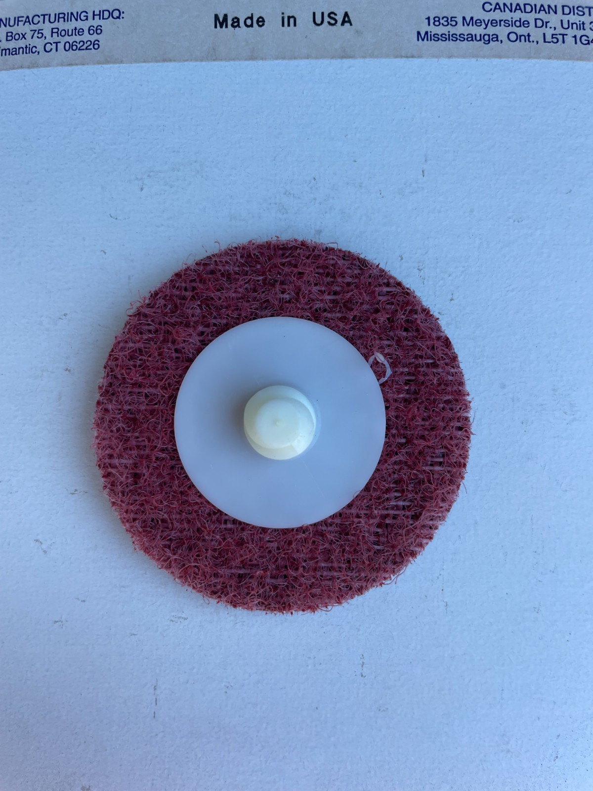 50/pkg United Abrasives 77308 2″ Sait-Lok-R Surface Cond. Discs Medium MAROON