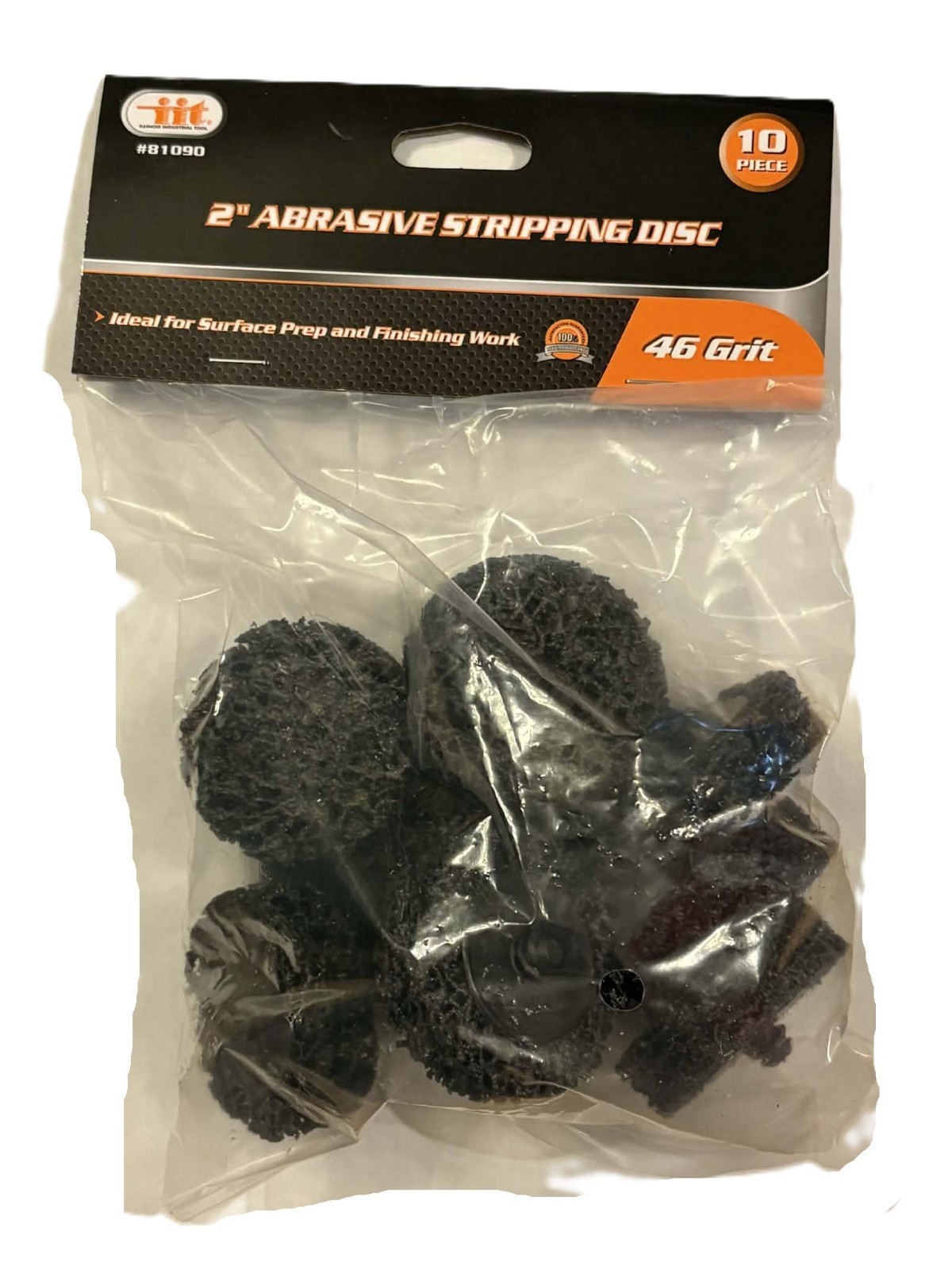 IIT 10pc 2″ Abrasive Stripping Disc 46 Grit Finishing Work Surface Prep 81090