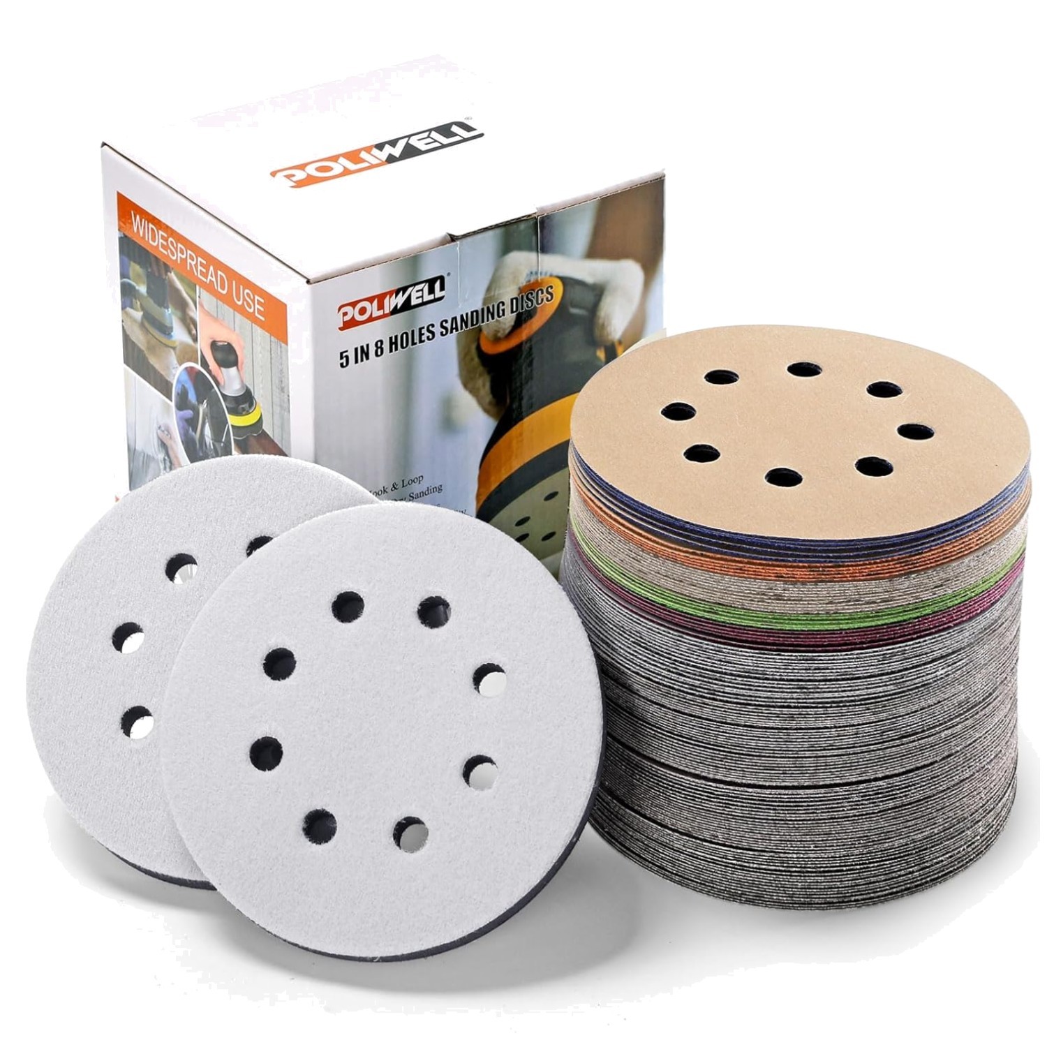 120 Pcs 5″ Sanding Discs Set 320-10000 Grit Silicon Carbide