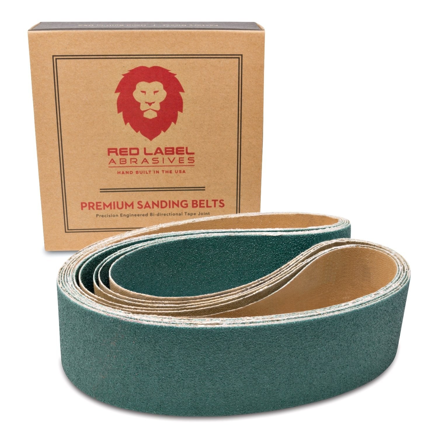 Red Label Abrasives 2 X 36 Inch 80 Grit Metal Grinding Zirconia 80