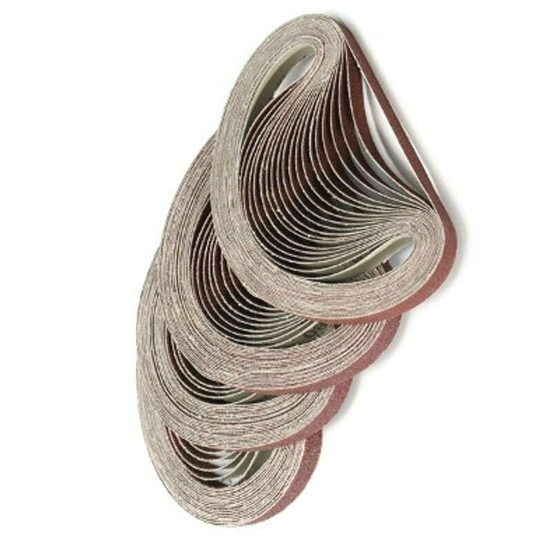 10pcs 520*20mm Grit 40/60/80/120/240/400 Abrasive Belt For Sanding Adapter Tool