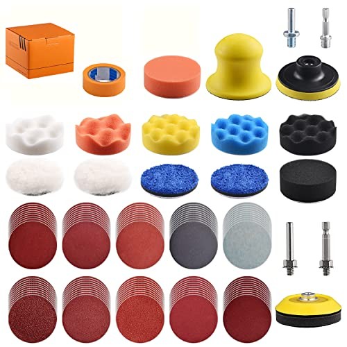 120Pack 3 Inch Polishing Pad for Drill Sanding Attachment Variety Kit with