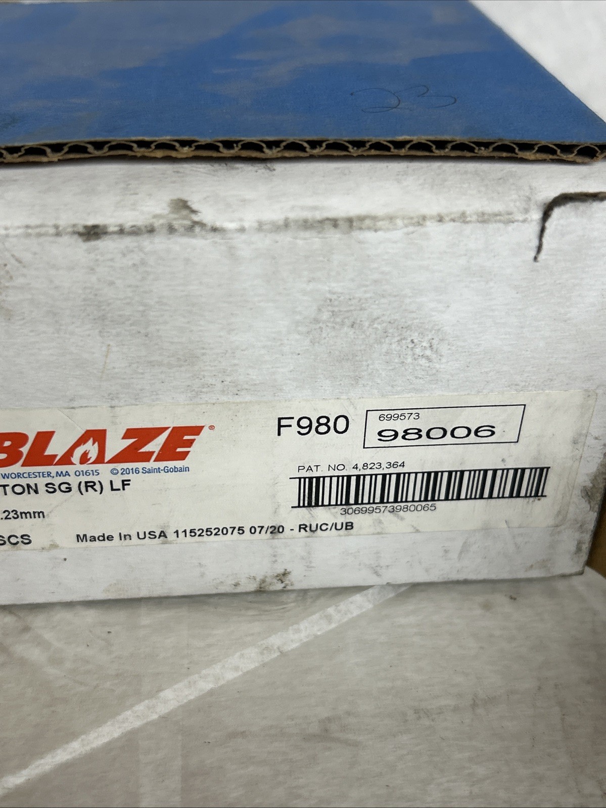 Norton Blaze F980 5”x7/8” 36 Grit Discs. 127 Mm X 22.23 Mm F980 Sanding Discs