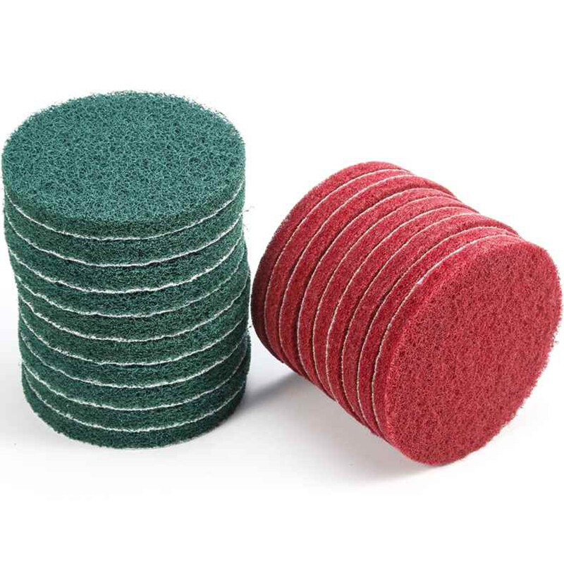 125mm Nylon Fiber Scouring Pads Hook & Loop Abrasive Cleaning Pads 240-1500 Grit
