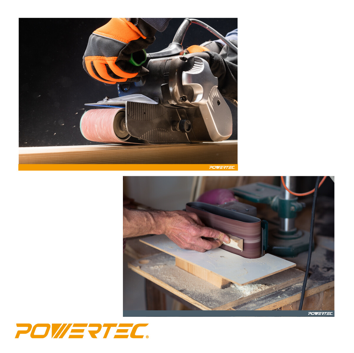 POWERTEC 3 x 21″ Sanding Belt 80 Grit 10pcs Aluminum Oxide Sandpaper 110430