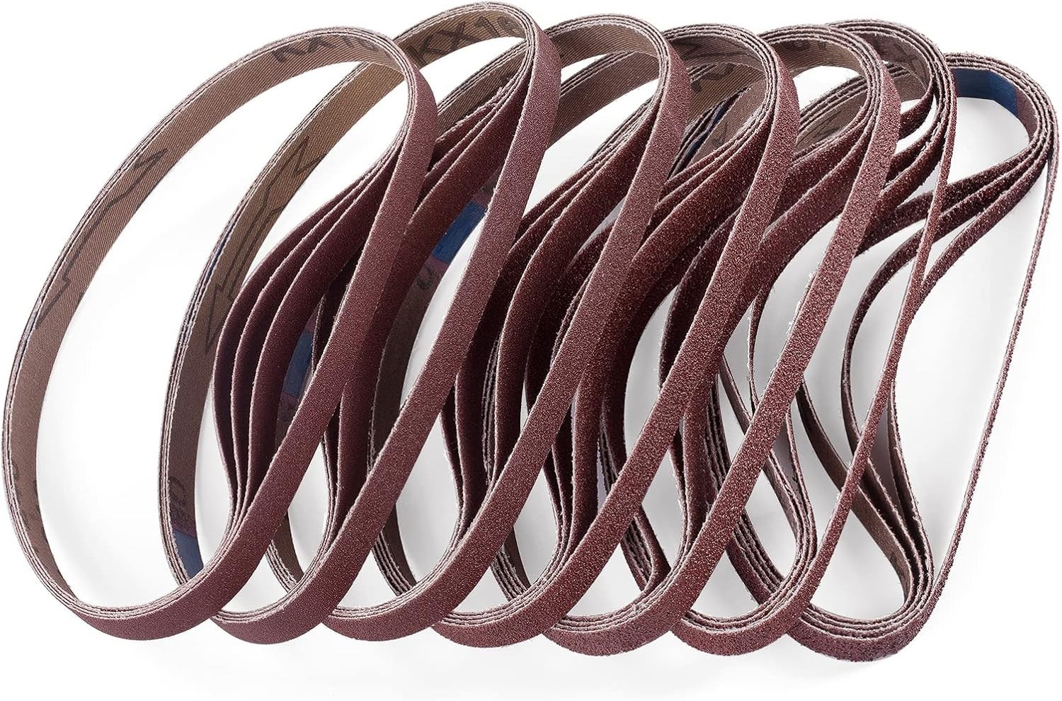 Assorted Grit Sanding Belts 1/2×18 Inch – 28 Pcs for Woodworking & Metalworking
