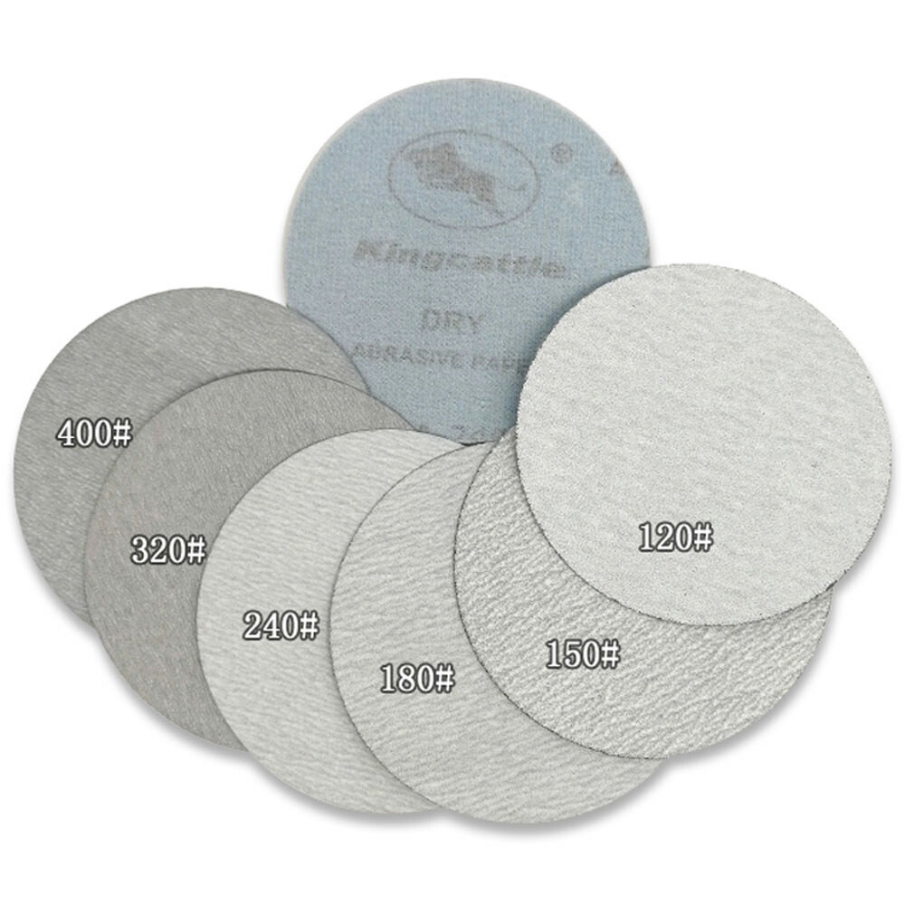 125mm Hook and Loop Sanding Disc 5″ Orbital White Sandpaper Pads 80-1000 Grit