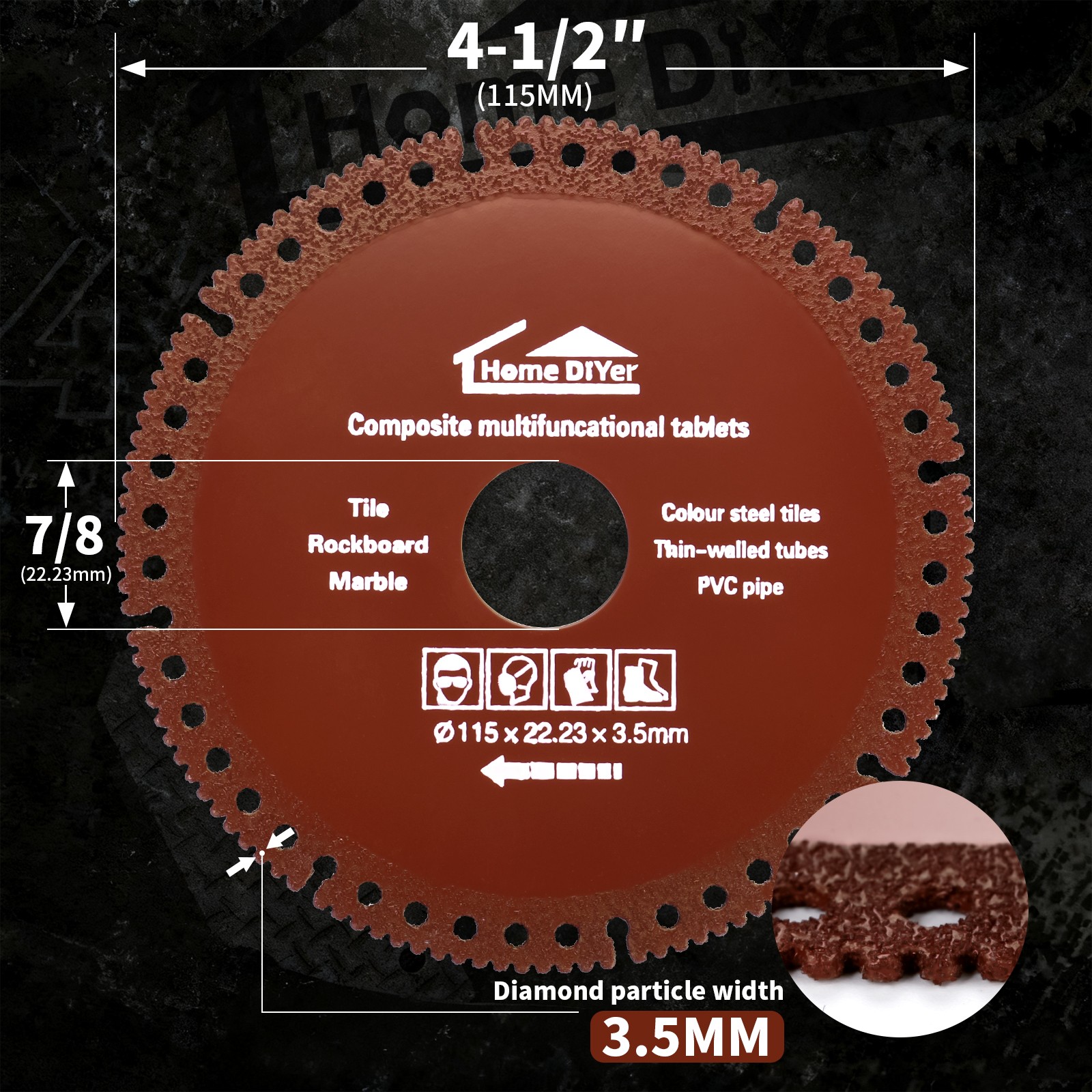 5 Pack Abrasive Cut Off Wheels 4-1/2″x7/8″ Metal Cutting Disc for Angle Grinder