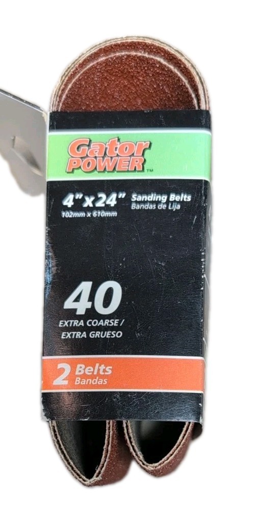 Gator Sanding Belts 4 in x 24 in 40-Grit Coarse 2-Belts