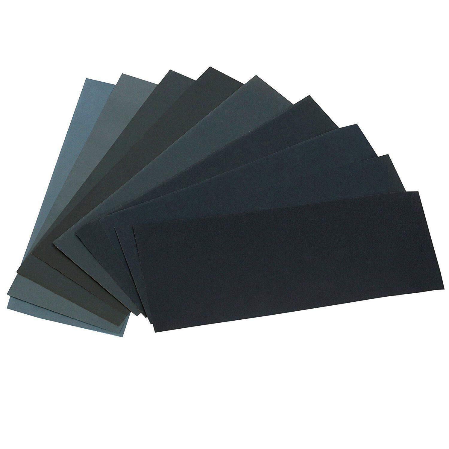 24 Pieces of Sandpaper with 12 Assorted Grits for Wet and Dry Sanding