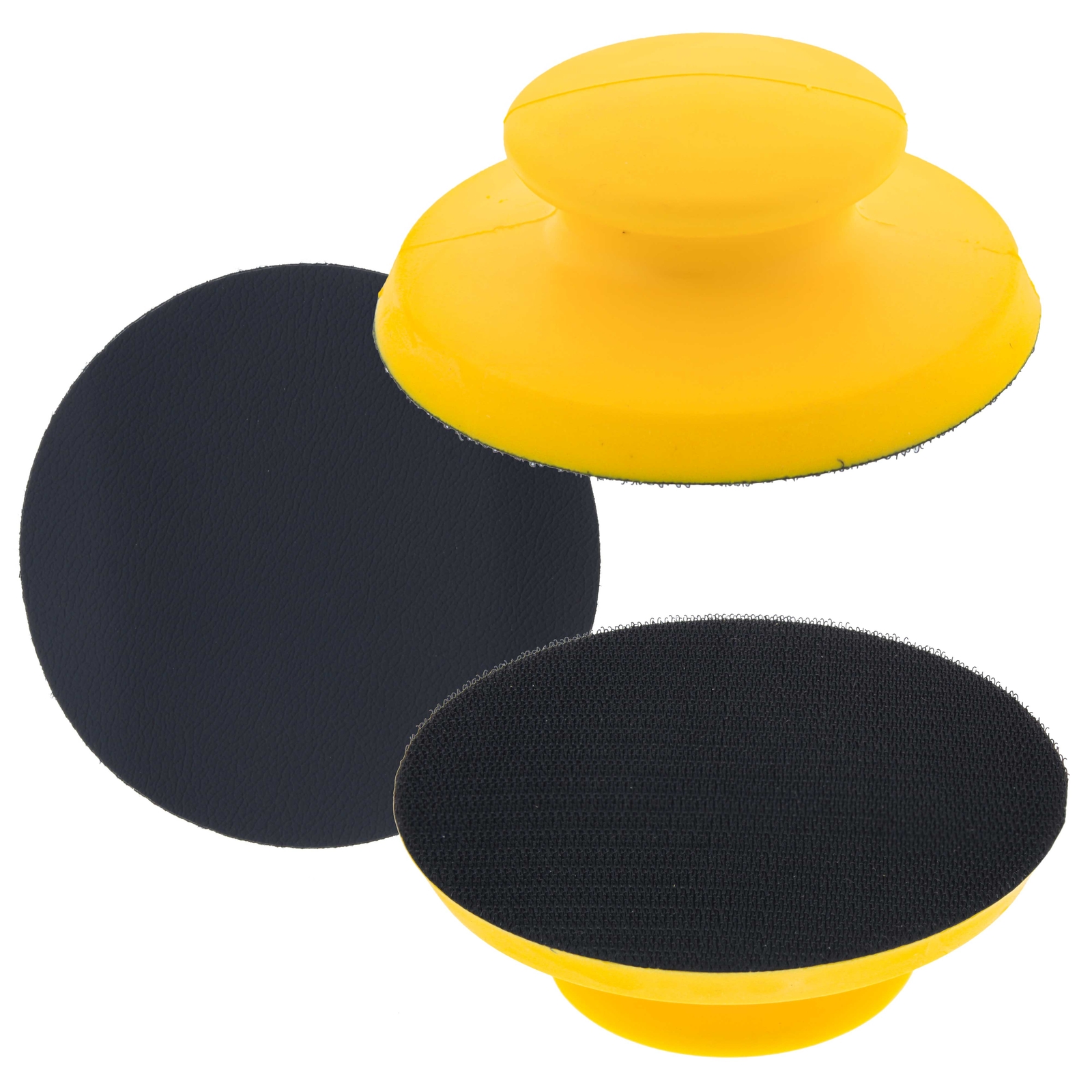 2ea 5″ Round-Shaped Hand Sanding Block Pads for Hook & Loop and PSA 5″ DA Discs
