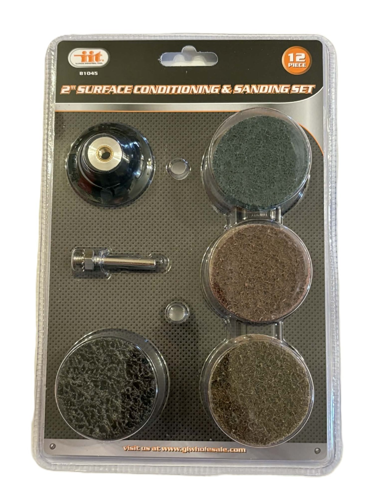 IIT 12pc 2″ Surface Conditioning & Sanding Tools Set 81045
