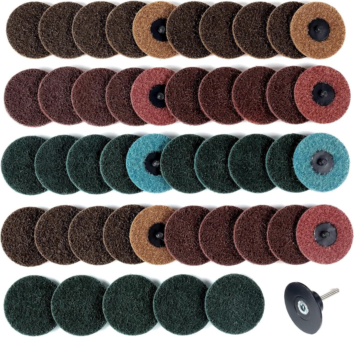 45Pcs Sanding Disc 3 Inch Quick Change Discs 1Pcs 1/4” Shank Holder Fine Medi…