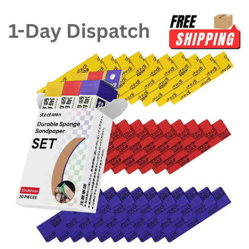 stedi Sanding Sponge 30pcs Wet Dry 400 600 1000 Grit Model Tool