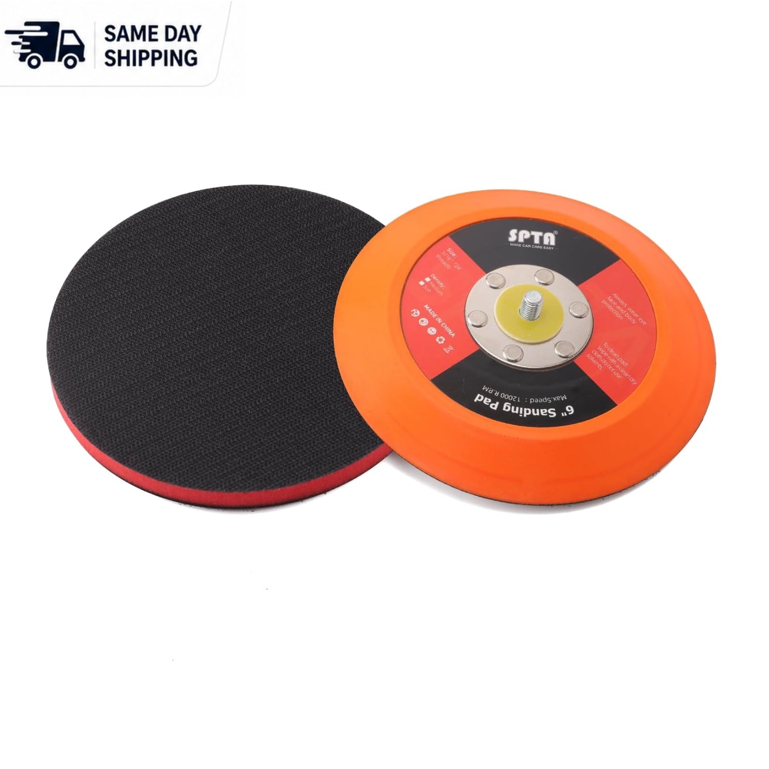 6″ Backing Pad with Hook and Loop for DA Random Orbital Sanders – Ultra Durable