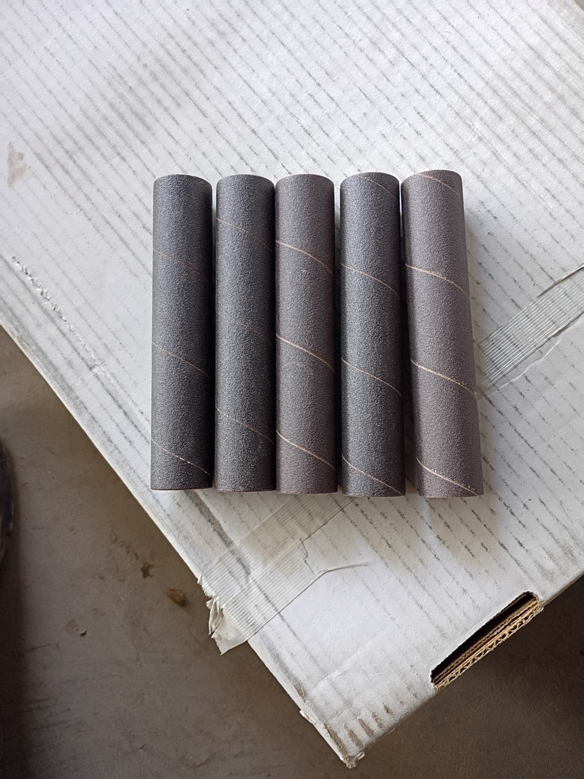 1″ X 5 1/2″ Sanding Sleeves..150 Grit.. Aluminum Oxide..Spiral Bound.. HERMES