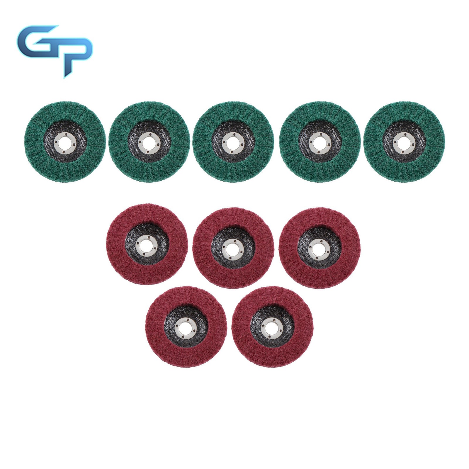 10Pack 180 & 320 Grit Scour Flap Discs 4 Inch for Angle Grinder (4″ x 5/8″)