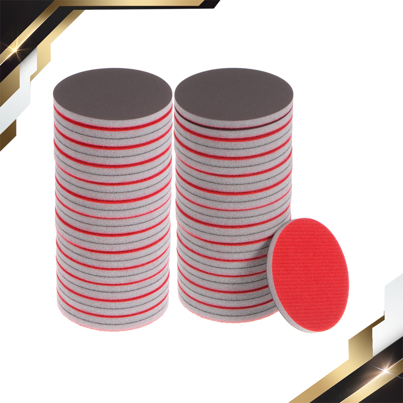50 Set 3000 Grit Sanding Sponge 3 Inch Hook and Loop Sponge Sanding Disc Wet/Dry