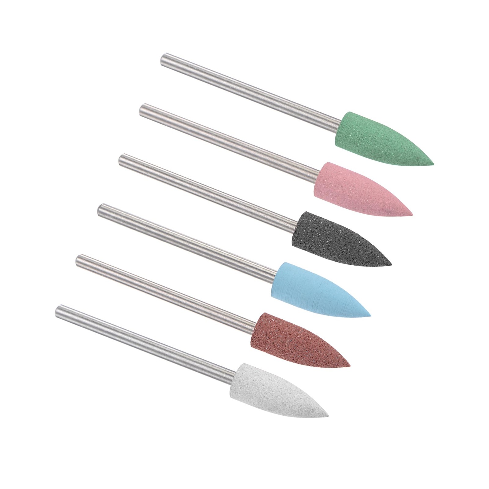 uxcell Mounted Grinding Bits Grinder Heads Silicone Polishing Wheels for 6mm