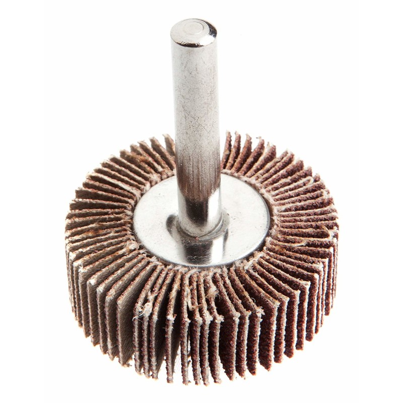 Forney 60189 Aluminum Oxide Shank Mount 120-Grit Flap Wheel 1.5 Dia. x 1/2 H in.
