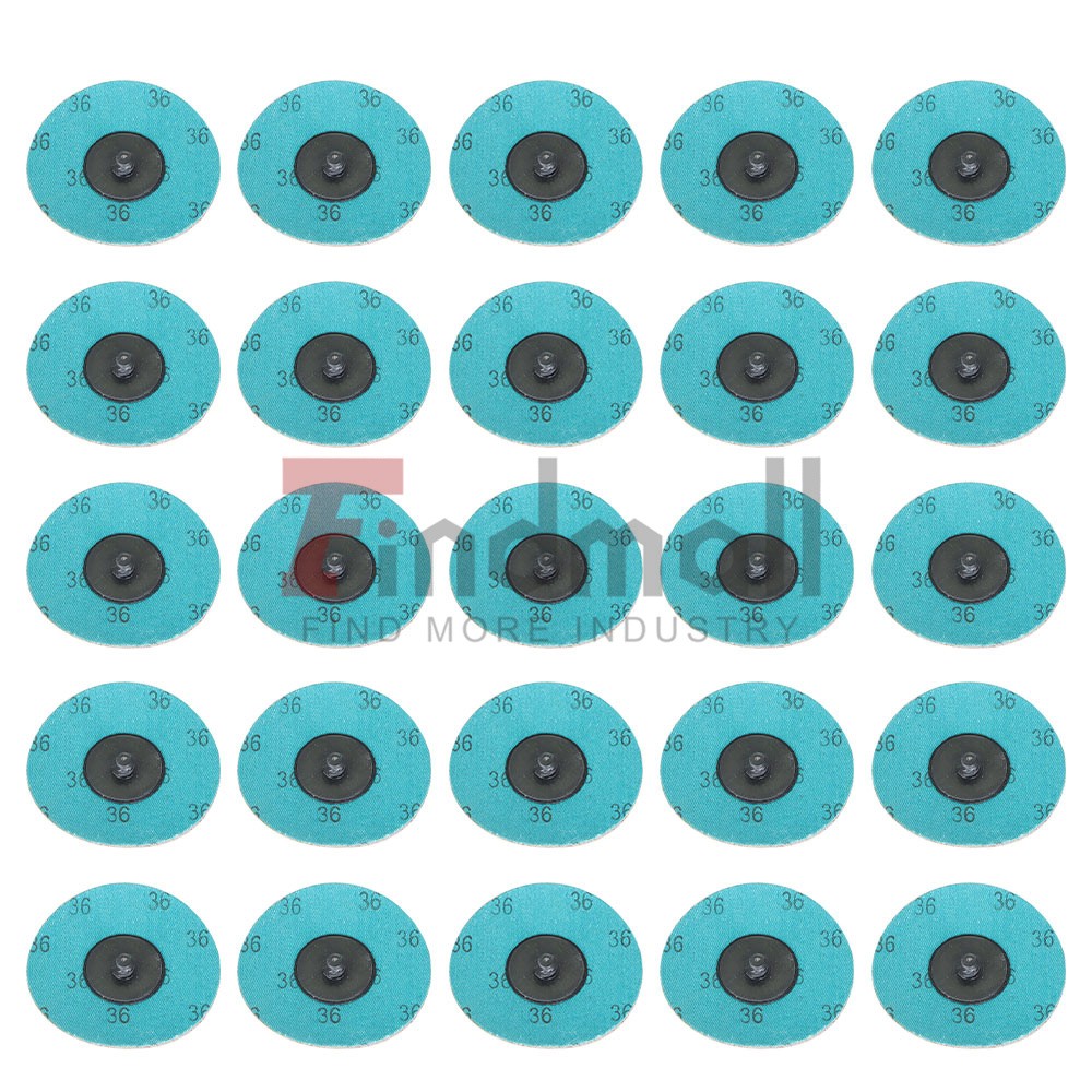 25PCS 3 inch 36 Grit Aluminum Oxide Roll Lock Die Grinder Sanding Grinding Disc