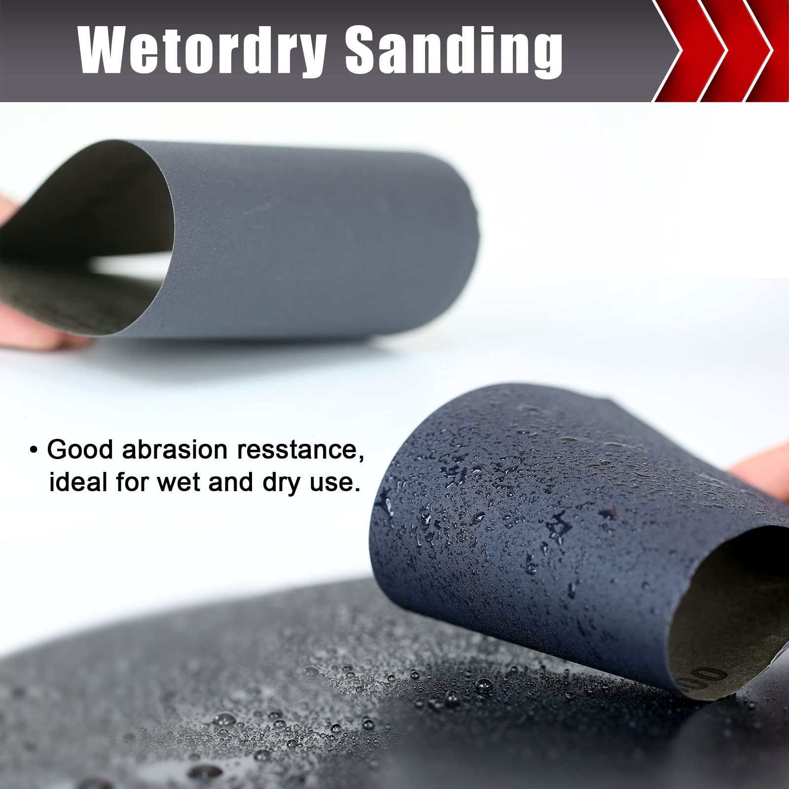 24 Pcs Sandpaper, Wet & Dry Sandpaper Assortment 60/120/320/600/800/1000/1500/25