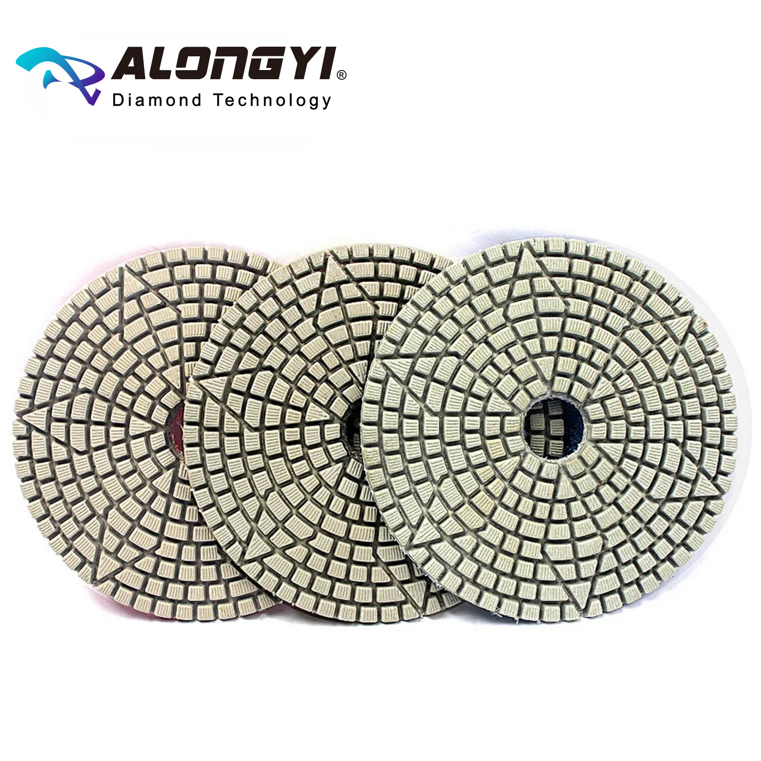100mm 3pcs 3 Step Diamond Polishing Pads 4 Inch Granite Marble Tile Grinding
