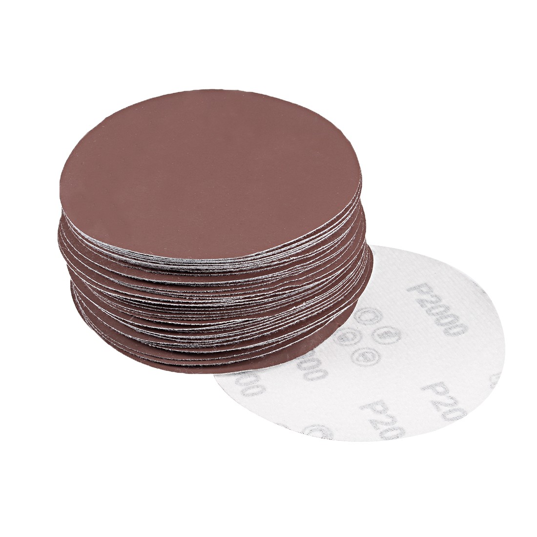 50 x 5 Inch Hook and Loop Sanding Disc 2000 Grits Flocking Sandpaper for Sander
