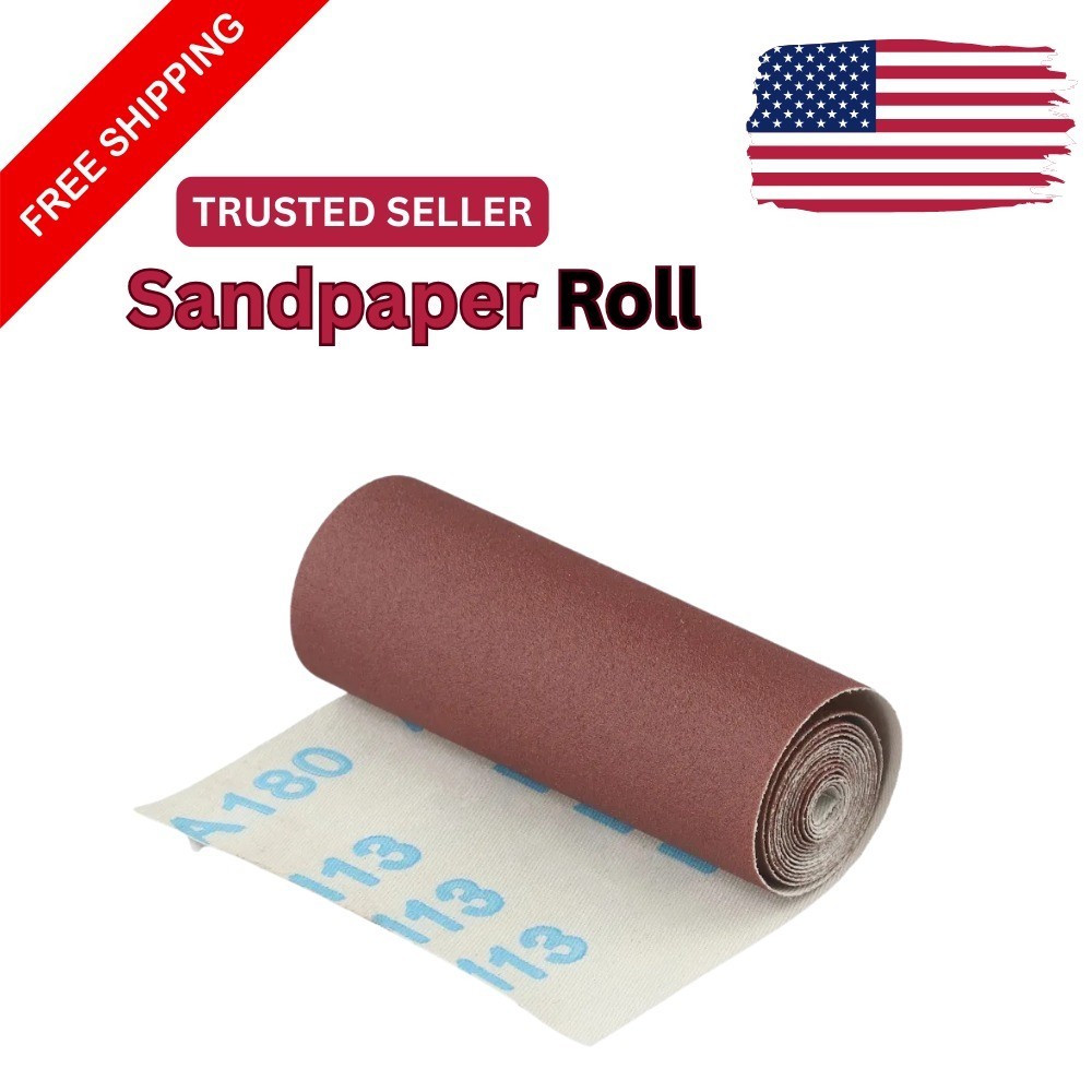 Emery Cloth Sandpaper Roll 80–800 Grit Sanding Roll for Wood Metal Polishing DIY