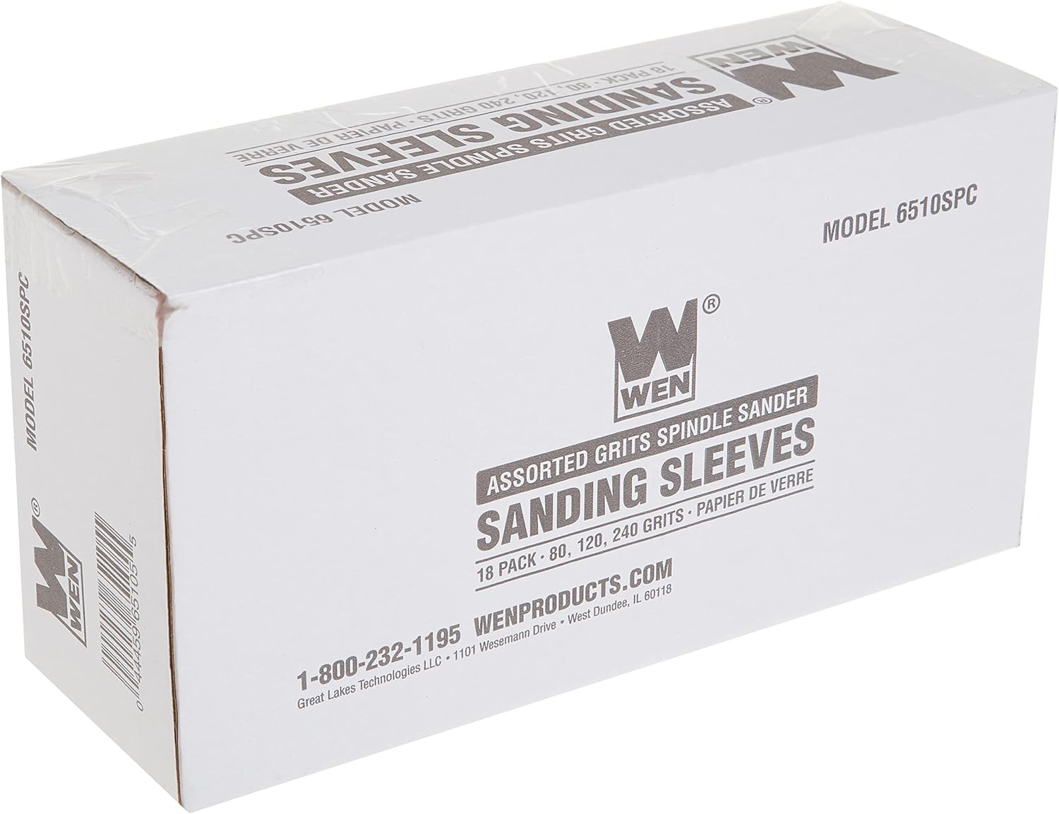 6510SPC Assorted Grits Spindle Sanding Sleeves (18 Pack)