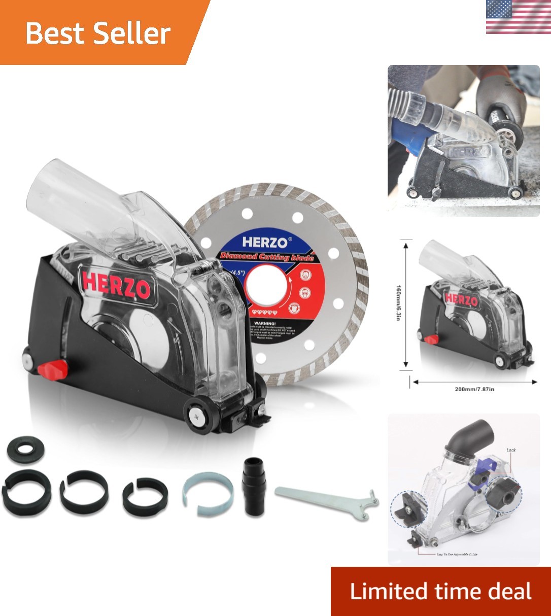Dust Shroud for 4-1/2 & 5 Inch Angle Grinders – Dustless Cutting Experience
