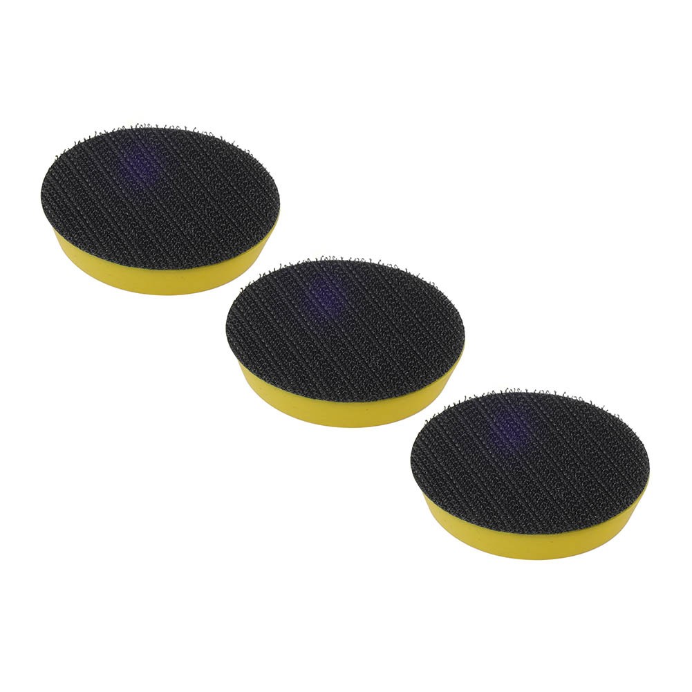 3pcs 1/2/3″ Hook & Loop Backing Pads Sanding Disc Sander Plate Polisher M6