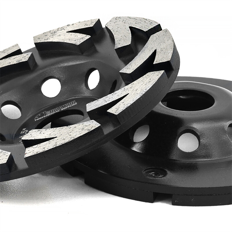 Segment Cup Wheel Diamond Concrete Epoxy Marble Grinding Angle Grinder 4.5”