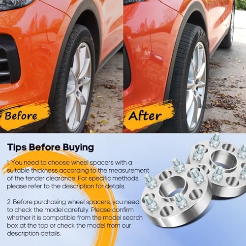 5×4.5 to 5×4.5 1.25 inch Wheel Spacer with 12×1.5 studs 64.1mmBC Wheel