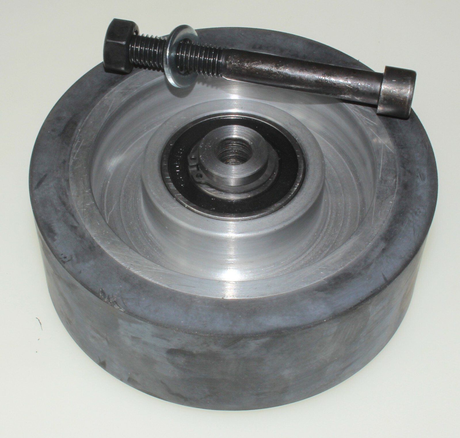 2×72″ Belt Grinder-150 mm- 6″ Contact Wheel Smooth Rubber-50 mm Wide +Adapter