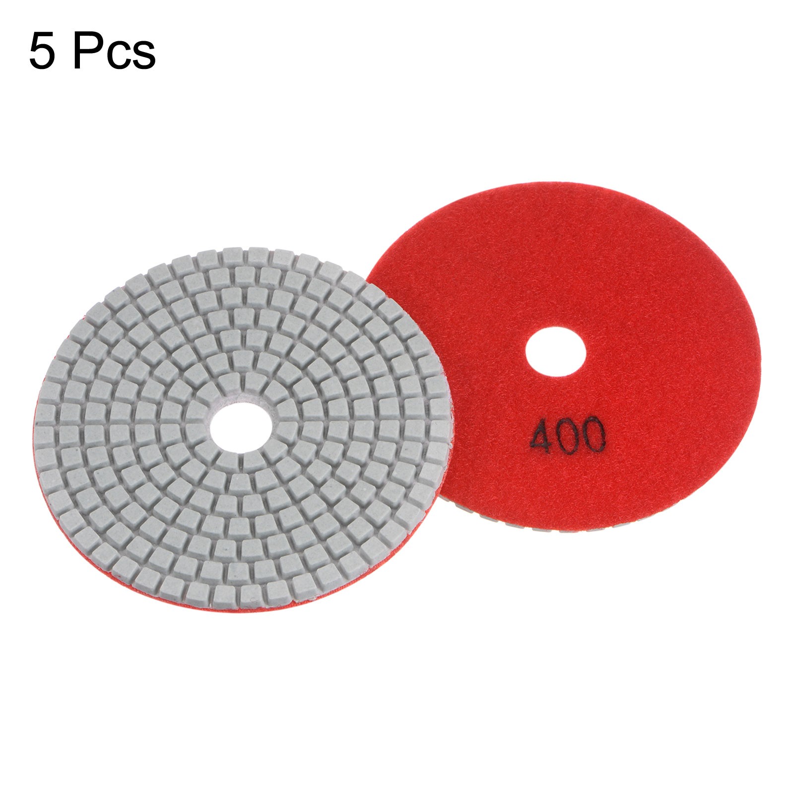 5pcs 4″ Grit 400 Diamond Polishing Pad Wet/Dry for Stone Concrete Marble Quartz