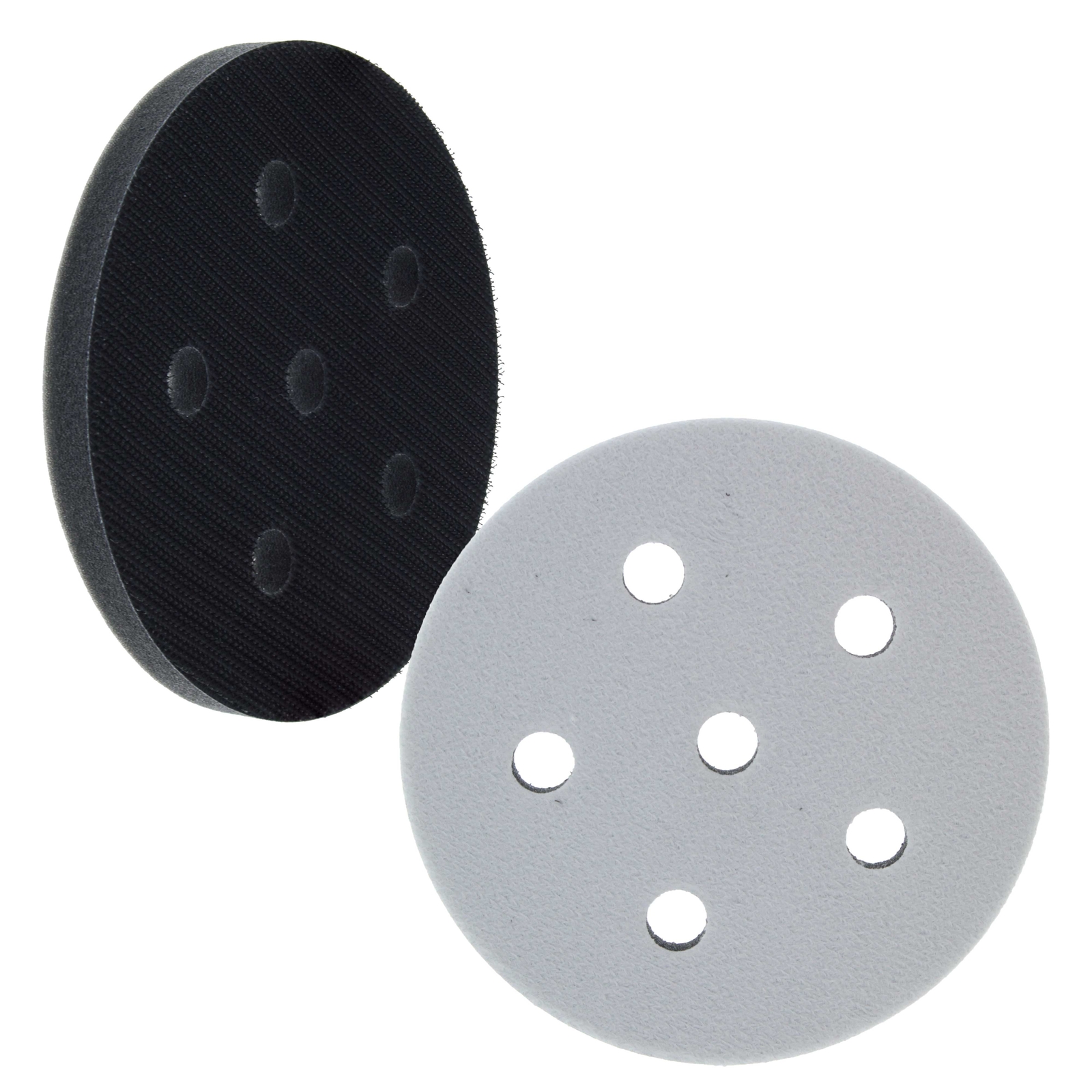 2 Dura-Gold 5″ x 10mm Soft Density Interface Pads, Hook & Loop, 5 Hole Pattern