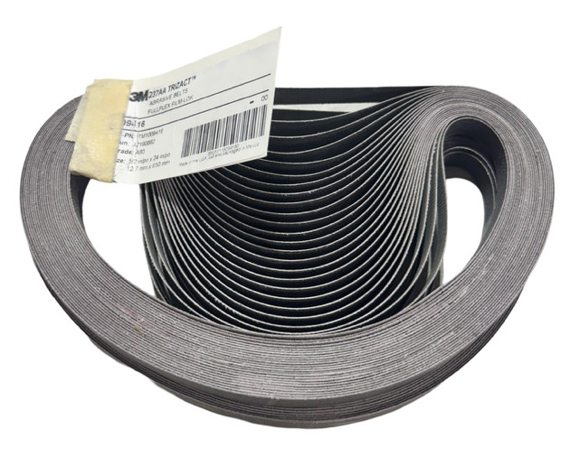 3M Trizact 1/2″ x 24″ Cloth Sanding Belts 80 Grit Aluminum Oxide 50 Pack